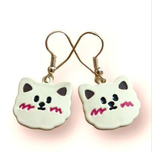 Kitty Cat Face Earrings 